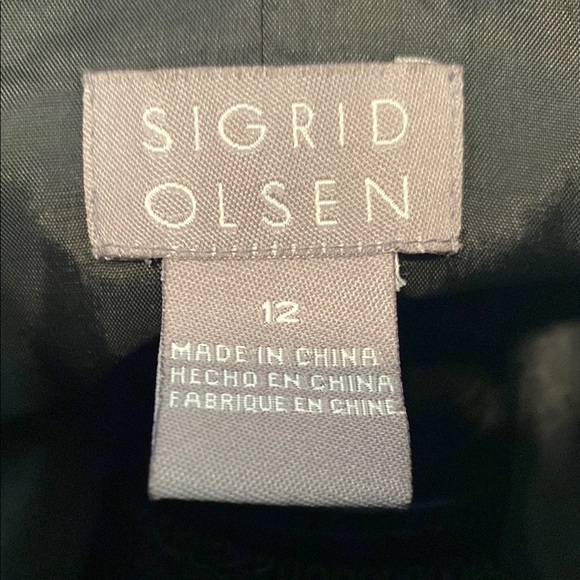 Sigrid Olsen Jacket Long Silk Embroidered Asian Inspired Quiet Luxury Size 12 - Picture 3 of 16